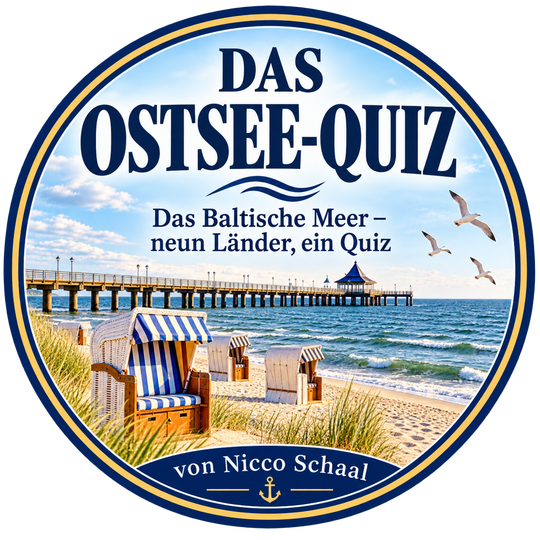 **192 Fragen · 16 Kapitel · 9 Länder** Das Baltische Meer – neun Länder, ein Quiz Entdecke die Ostsee von Deutschland bis Finnland – mit spannenden Fragen, überraschenden Fakten und jeder Menge Ostsee-Wissen.al