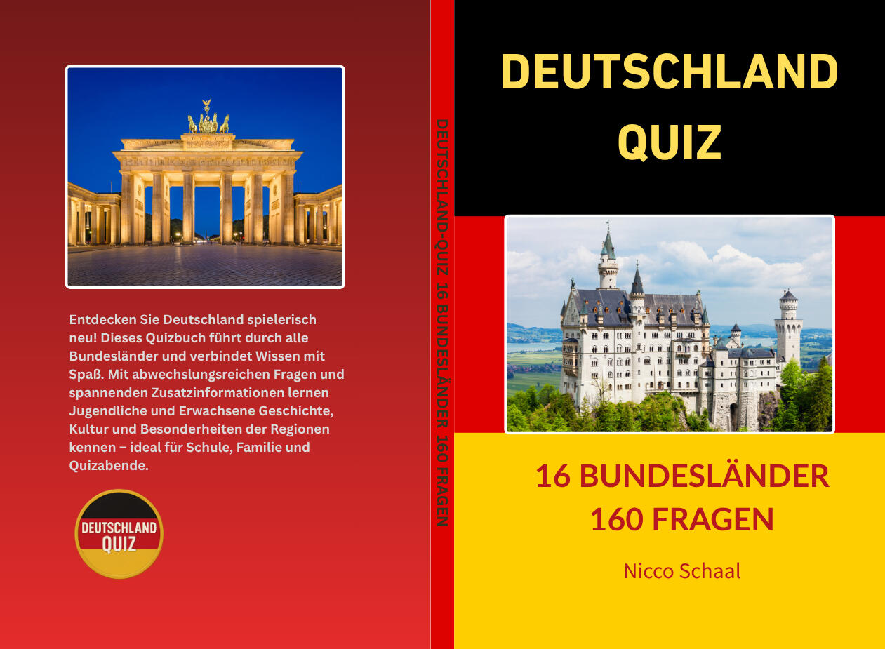 DEUTSCHLAND-QUIZ Buchcover für „Deutschland-Quiz“ von Nicco Schaal
